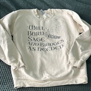 Gildan Beige Heavy Blend Sweatshirt